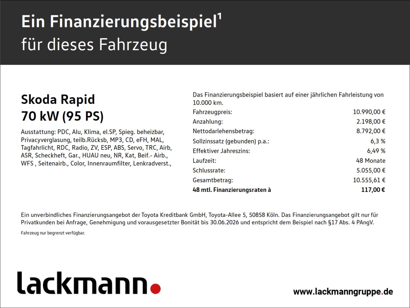 Skoda Rapid Exposé-Bild 1